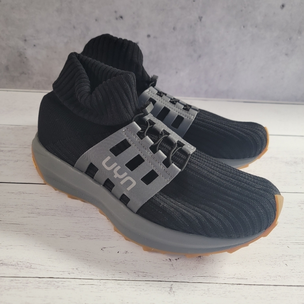 UYN (Unleash Your Nature), Black Knit Trail Sneaker, Size 40 (81/2-9)